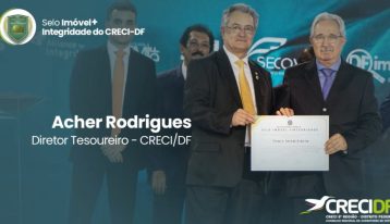 1ª Solenidade de premiação do Selo Imóvel + Integridade Acher Rodrigues Diretor Tesoureiro do CRECI/DF